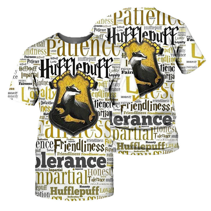 Hufflepuff 3D All Over Printed Shirts For Men and Women 06