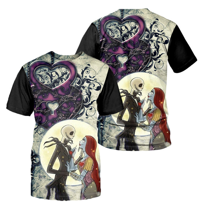 Jack Skellington & Sally Hoodie 3D All Over Printed Shirts For Men And Women 508