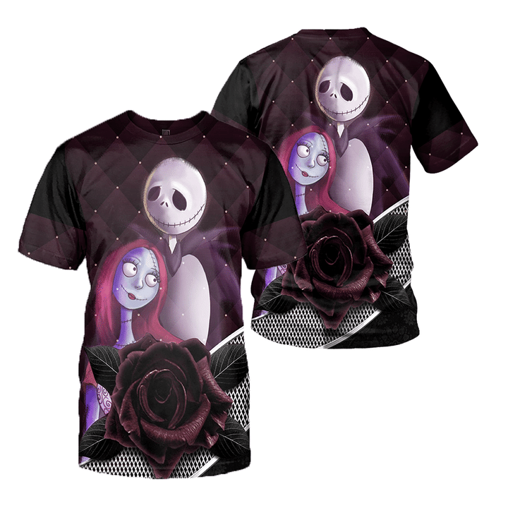 Jack Skellington & Sally Hoodie 3D All Over Printed Shirts For Men And Women 511