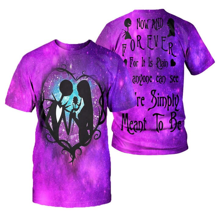 Jack Skellington 3D All Over Printed Shirts For Men And Women 221 - "Now and Forever For It is Plain As Anyone Can See, We're Simply Meant To Be"