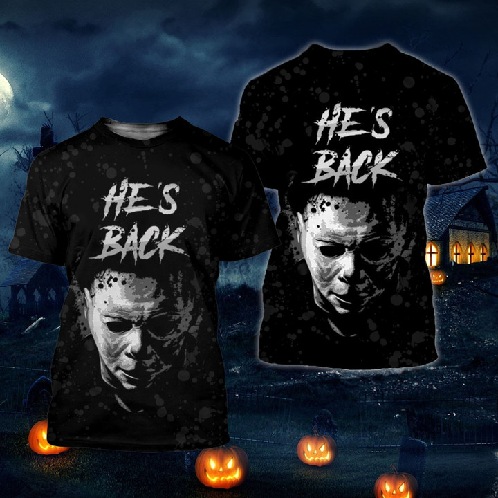 Michael Myers Halloween He's Back 3D All Over Printed Shirts GINHR36916
