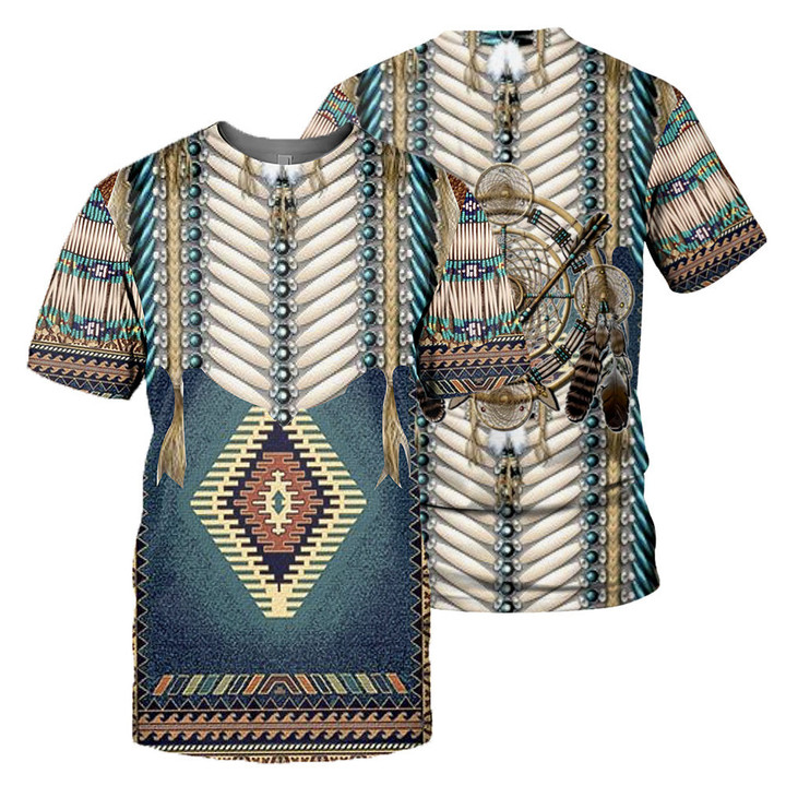 Native Pattern 3D All Over Printed Shirts For Men And Women 10