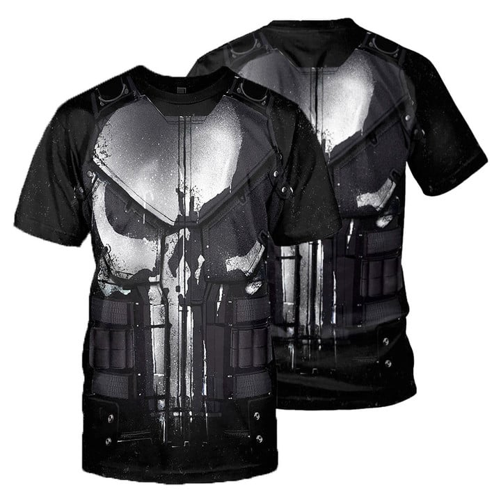 Punisher 3D All Over Printed Shirts For Men And Women