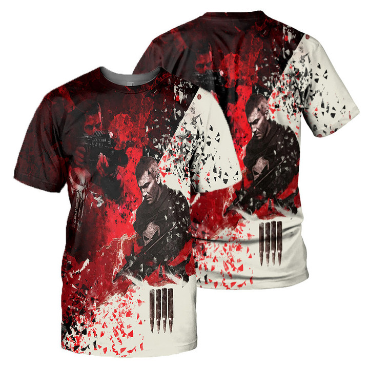 Punisher 3D All Over Printed Shirts For Men And Women 06
