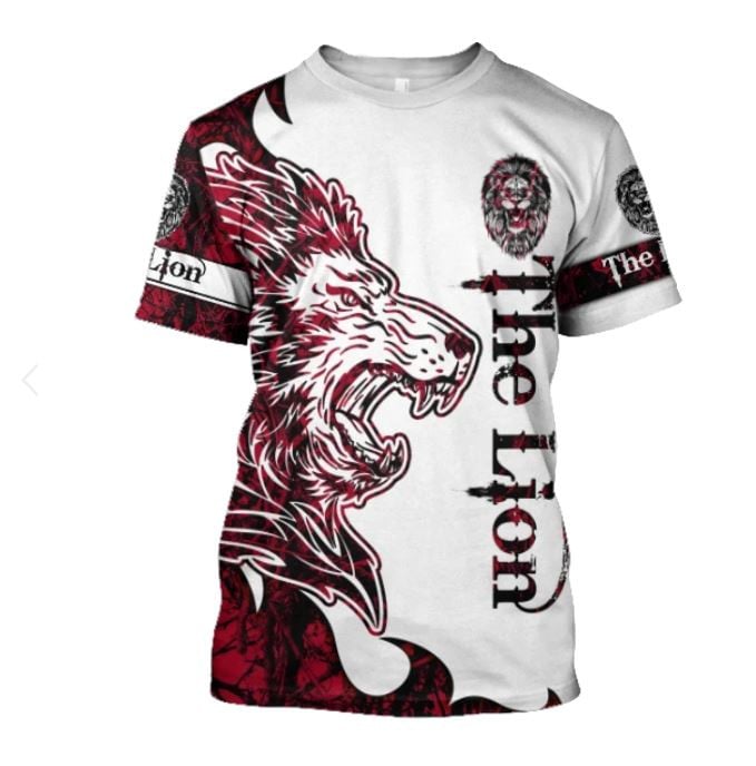 Red Lion Tattoo 3D All Over Printed Shirts For Men And Women 10
