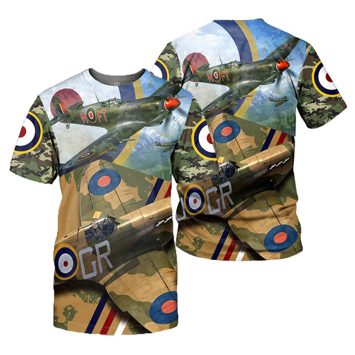 Spitfire 3D All Over Printed Shirts For Men And Women 09