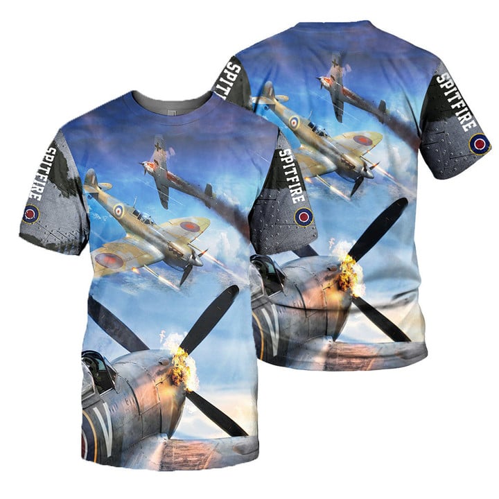 Spitfire 3D All Over Printed Shirts For Men And Women 23