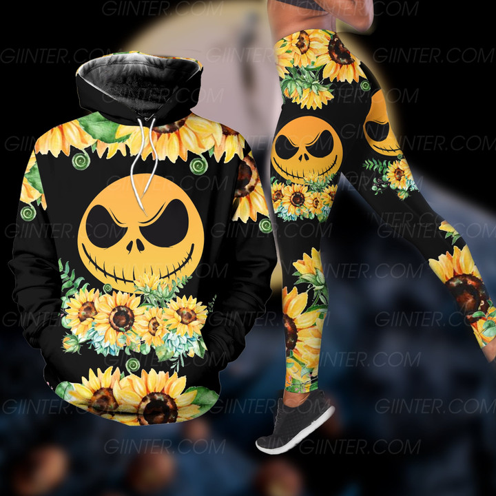 jack skellington sunflower combo hoodie leggings