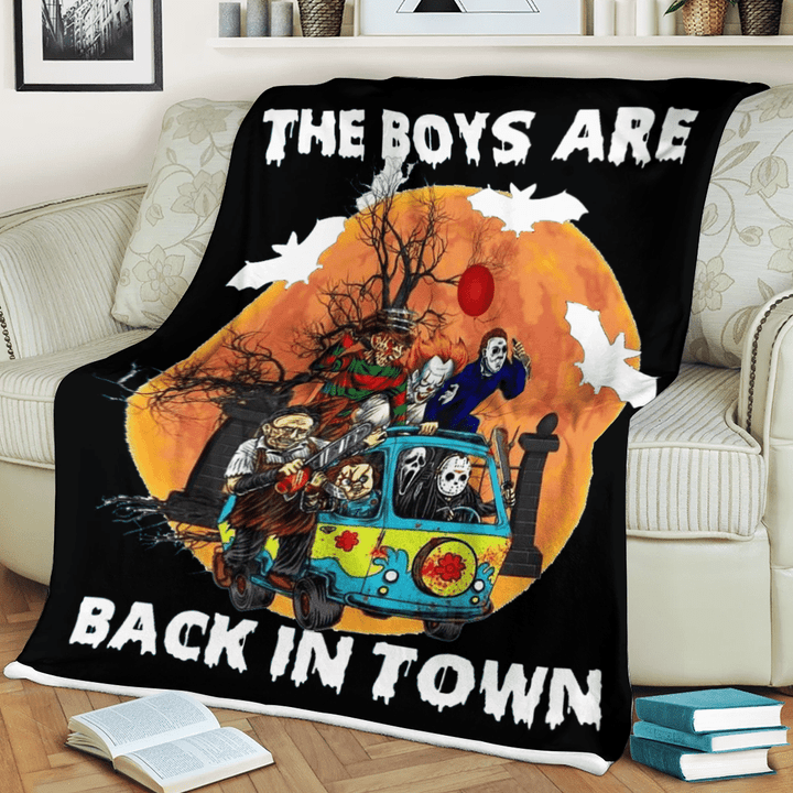 The Boys Are Back In Town Horror Fleece Blanket GINHR40081