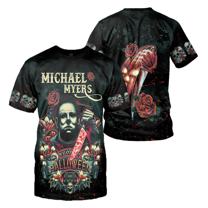 Welcome to Halloween Michael Myers 3D All Over Printed Shirts For Men and Women GINHR35264