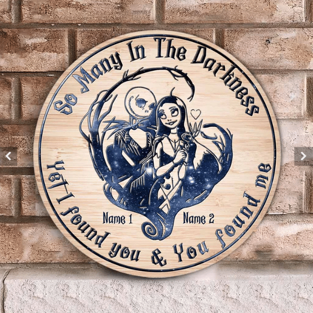 Personalized Nightmare Round Wood Sign GINNBC107911