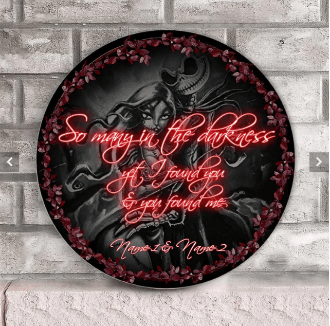 Personalized Nightmare Round Wood Sign GINNBC108011