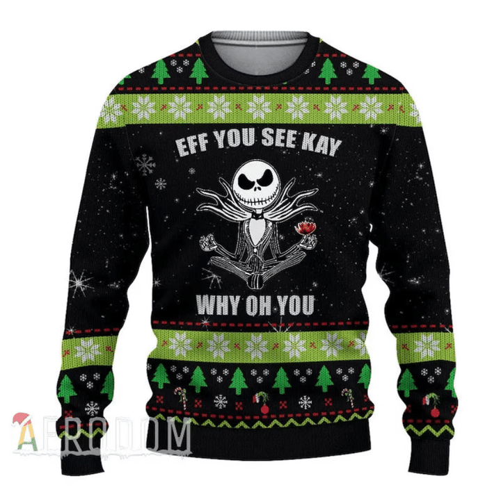 Jack Skellington 3D Ugly Thicken Sweaters GINNBC1131