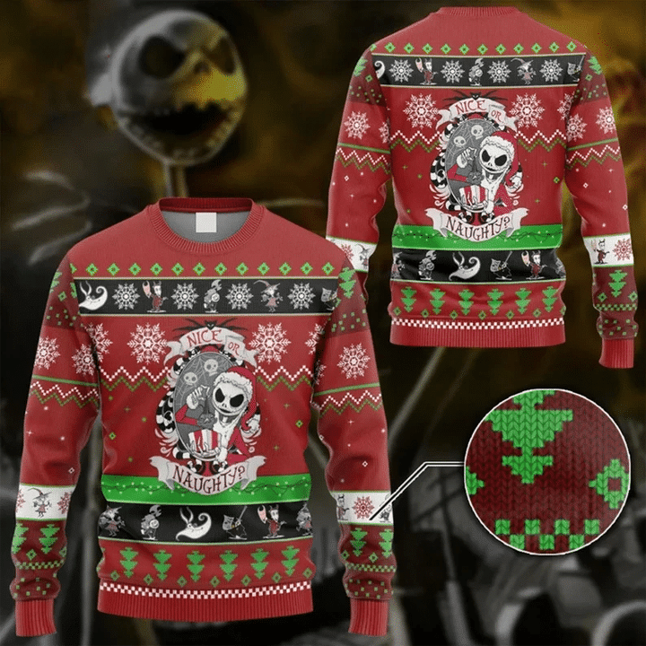 Jack Skellington 3D Ugly Thicken Sweaters GINNBC1133