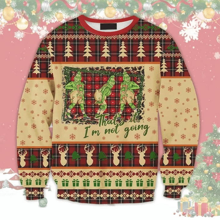 The Grinch Christmas 3D Ugly Thicken Sweaters GINGRI30