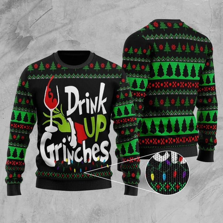The Grinch Christmas 3D Ugly Thicken Sweaters GINGRI31
