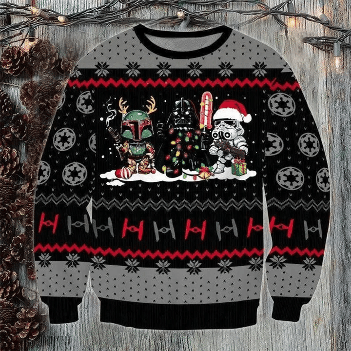 Star Wars Chibi Christmas Ugly Christmas Sweater Shirt, Xmas Sweater, Christmas Sweater, Ugly Christmas Sweater GINUGL03