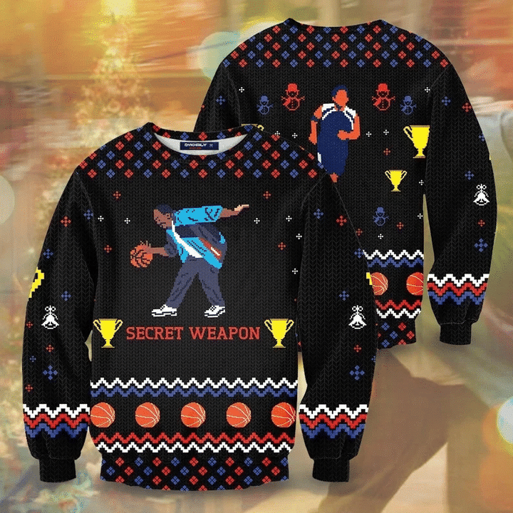 Secret Weapon Stanley Unisex Wool Sweater Knitted Ugly Christmas Shirt, Xmas Sweater, Christmas Sweater, Ugly Christmas Sweater GINUGL05