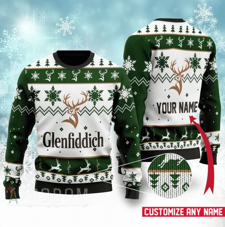 Personalized G L E M F I D D I C H Christmas Sweater Knitted Ugly Christmas Shirt, Xmas Sweater, Christmas Sweater, Ugly Christmas Sweater GINUGL09