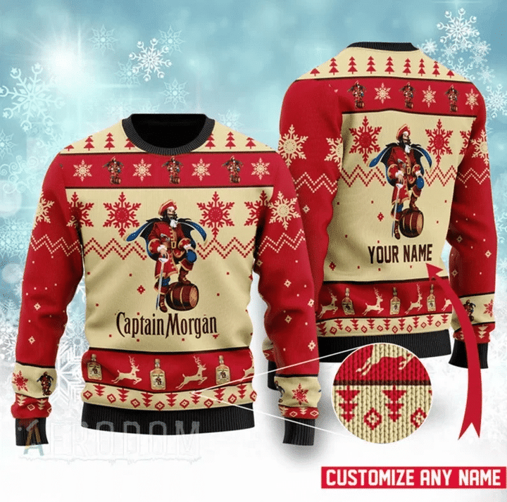 Personalized C. Morgan Christmas Sweater Knitted Ugly Christmas Shirt, Xmas Sweater, Christmas Sweater, Ugly Christmas Sweater GINUGL11