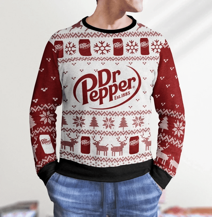 Dr. P E P P E R Knitted Sweater Ugly Christmas Shirt, Xmas Sweater, Christmas Sweater, Ugly Christmas Sweater GINUGL67