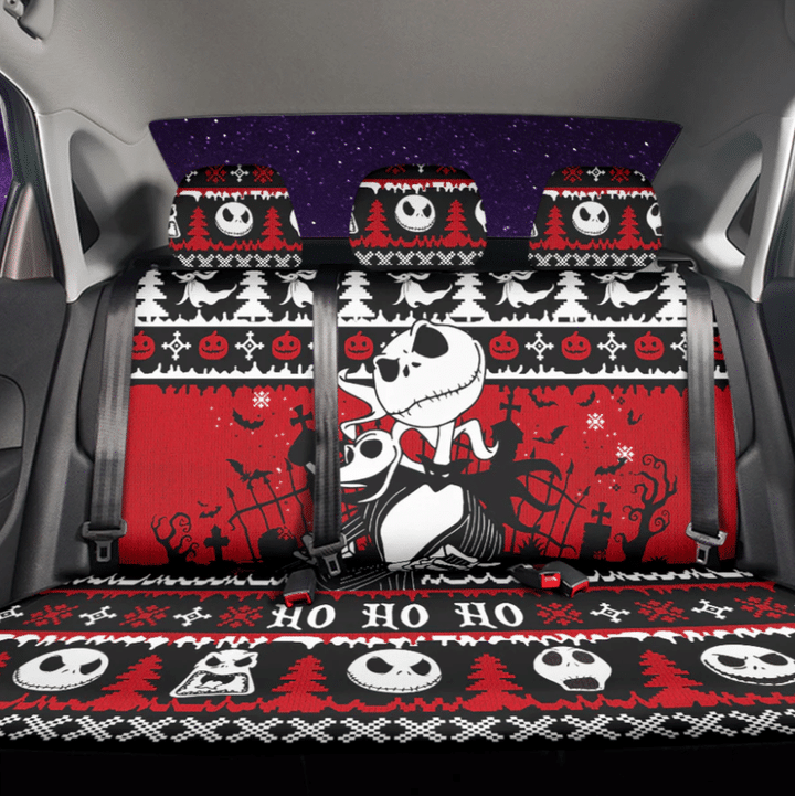 Jack Skellington Nightmare Before Christmas Premium Custom Car Back Seat Covers Decor Protectors GINNBC1181