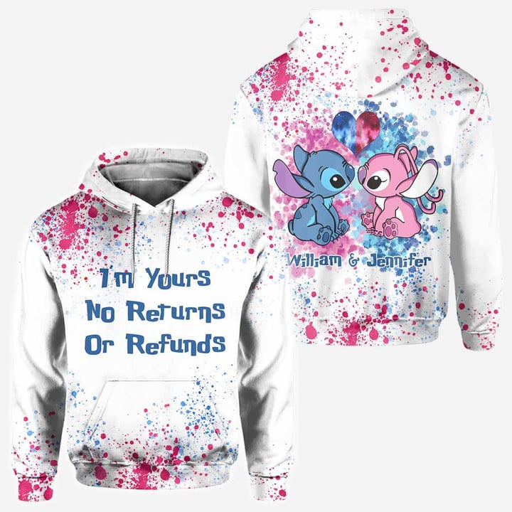 I'm Yours No Returns Or Refunds - Personalized Ohana All Over T-shirt and Hoodie
