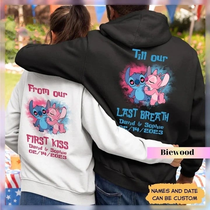 Stitch Couple Hoodie And Zip Hoodie