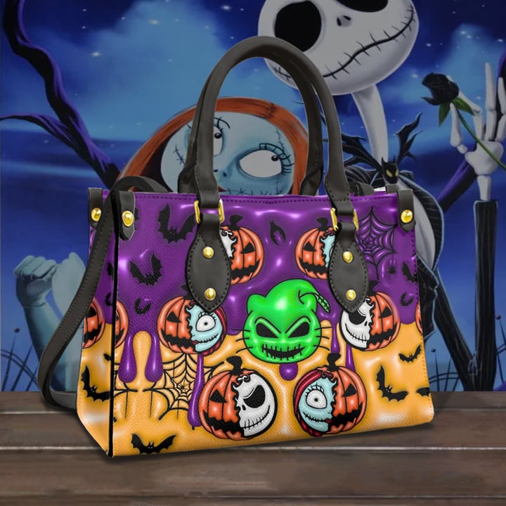 Cute Nightmare Before Christmas Faces 3D Inflated Premium Leather Bag GINNBC1427