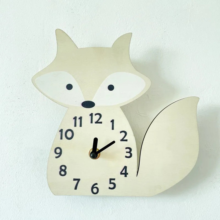Fox Silent Wooden Wall Clocks