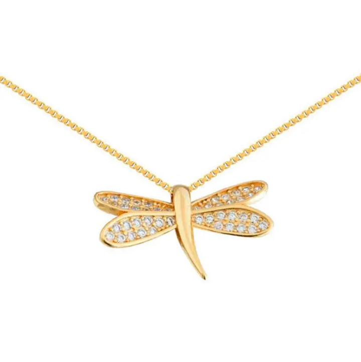 Dragonfly Zircon Necklace