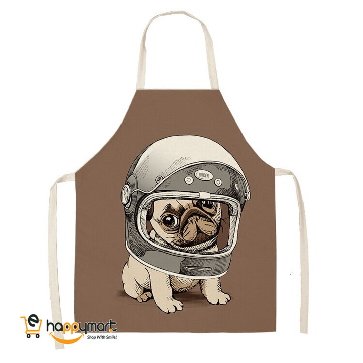 Cute Dog Pug Printed Kitchen Aprons