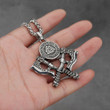 Men's Stainless Steel Exquisite Double Axe Pendant Necklace