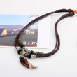 Vintage Tribal Wolf Tooth Pendant Necklace