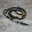 Tiger Eye Stone With Arrow Pendant Necklace