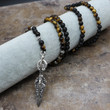 Tiger Eye Stone With Arrow Pendant Necklace
