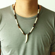 Tribal Style Necklace with 6mm Tiger Eye stone beads