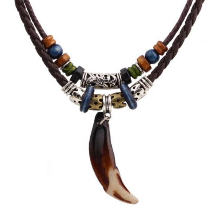 Wolf Tooth Pendant Necklace Jewelry