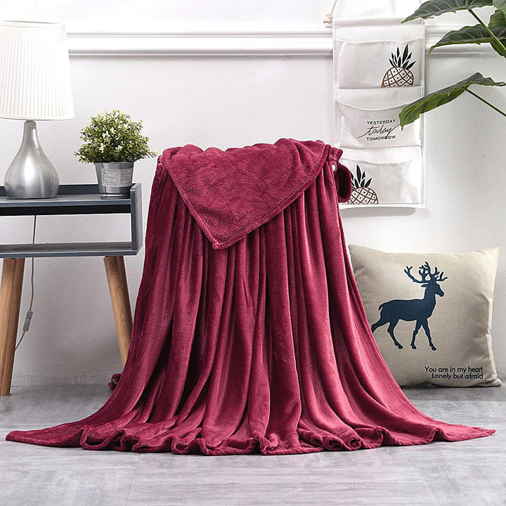 Luxury Bed Blanket Anti-Static Fuzzy Soft Blanket Microfiber Twin/Full/Queen/King