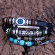 Blue Eyes Leather Bracelets Hand For Men and Women Bracelets Jewelry