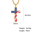 American USA Flag Cross Stainless Steel Necklaces