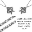 Men's Stainless Steel Exquisite Double Axe Pendant Necklace
