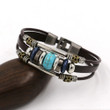 Multi-layer Leather Turquoise Beaded Men's and Women's Bracelets