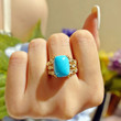 Vintage Classic Creative Blue Ring