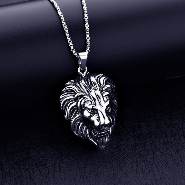 Lion Head Necklace Jewelry