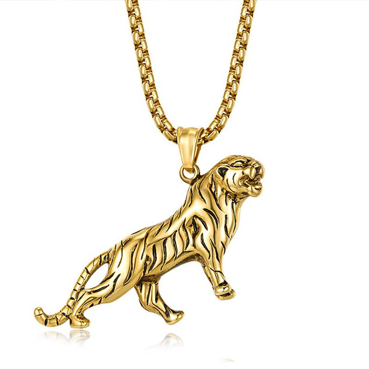 Necklaces Animal Panther Hip Hop Pendant Stainless Steel Fashion Jewelry