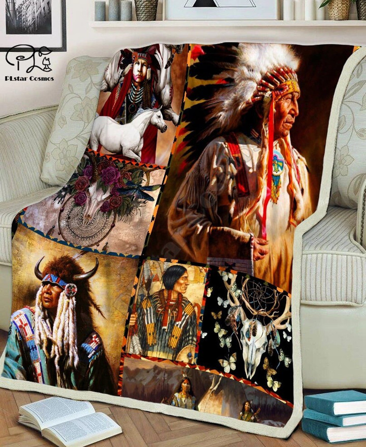 Native Buffalo Pattern Blanket