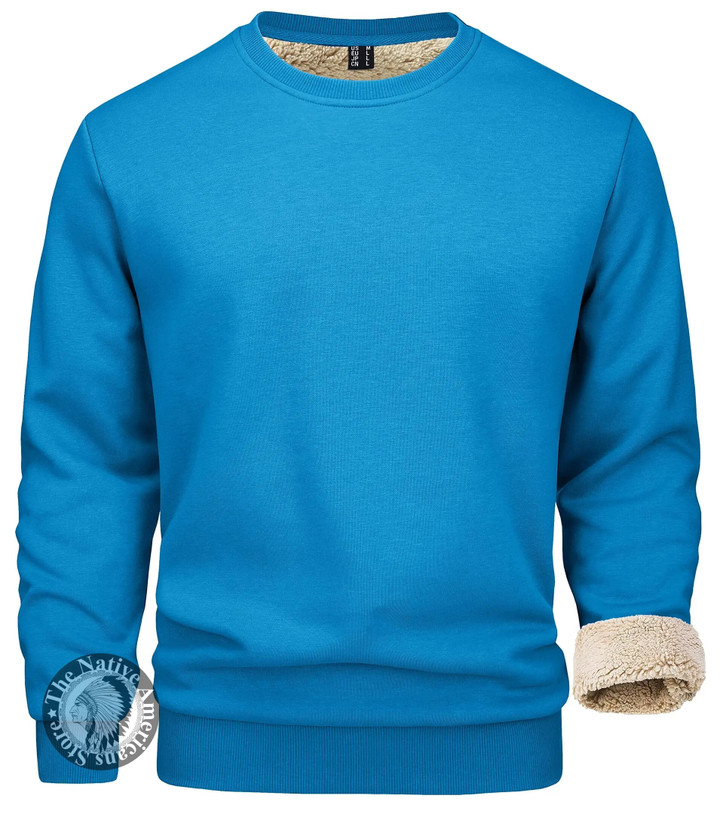 Solid Color Fleece Sweatshirt