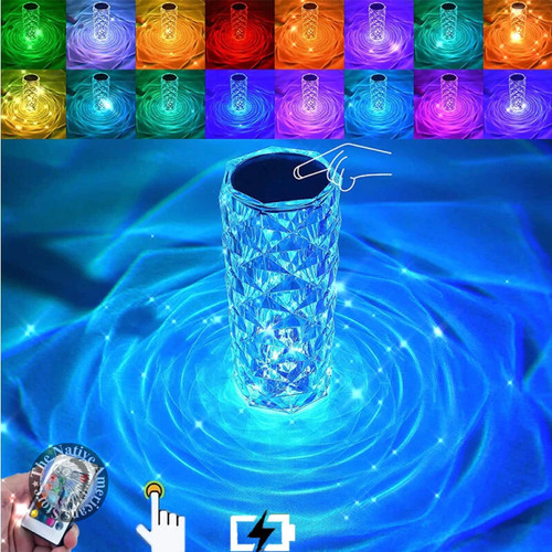Touch Control 16 Colors Crystal Diamond Lamp