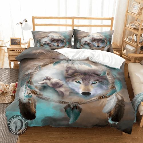 Wolf Double Twin Bed Cover Set